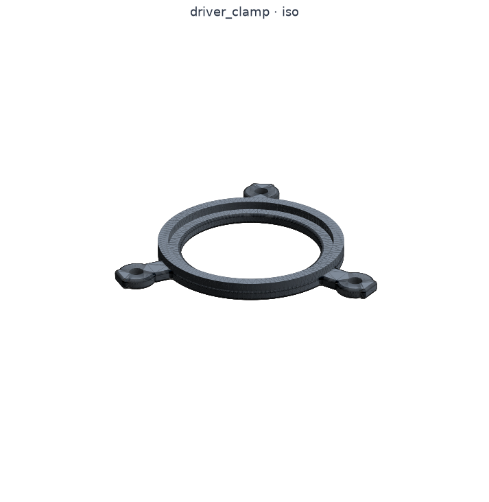 Driver clamp ring, 3D render