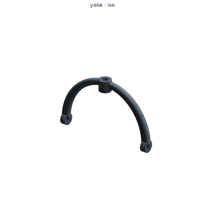 Fork-yoke, 3D render