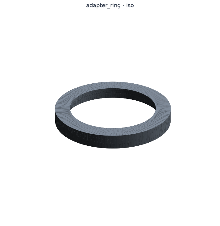 Driver adapter ring, 3D render
