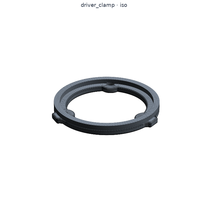 Driver clamp ring, 3D render