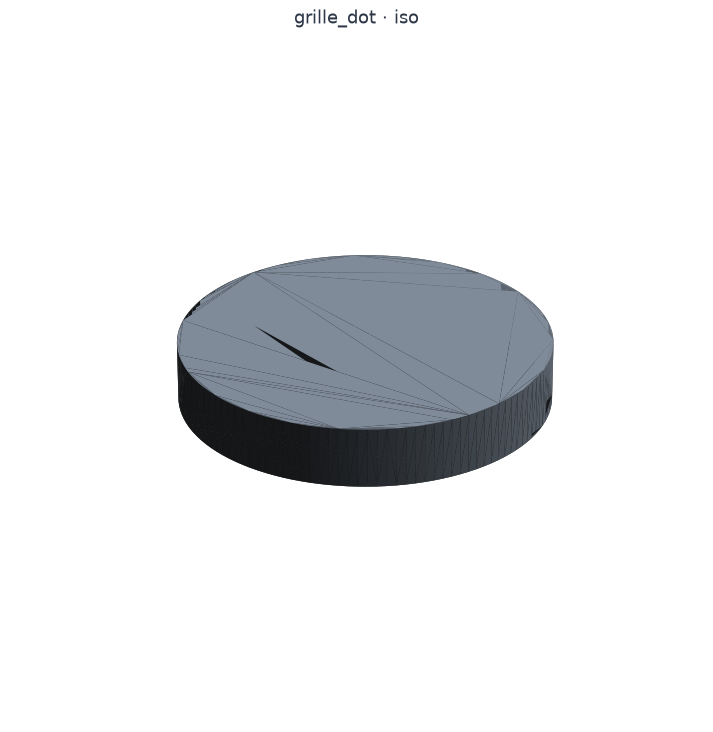Logo accent cap, 3D render