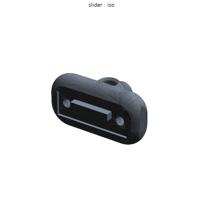 Slider, 3D render