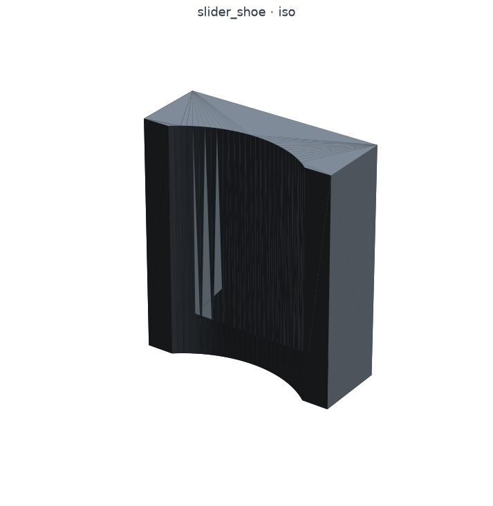 Pressure shoe, 3D render