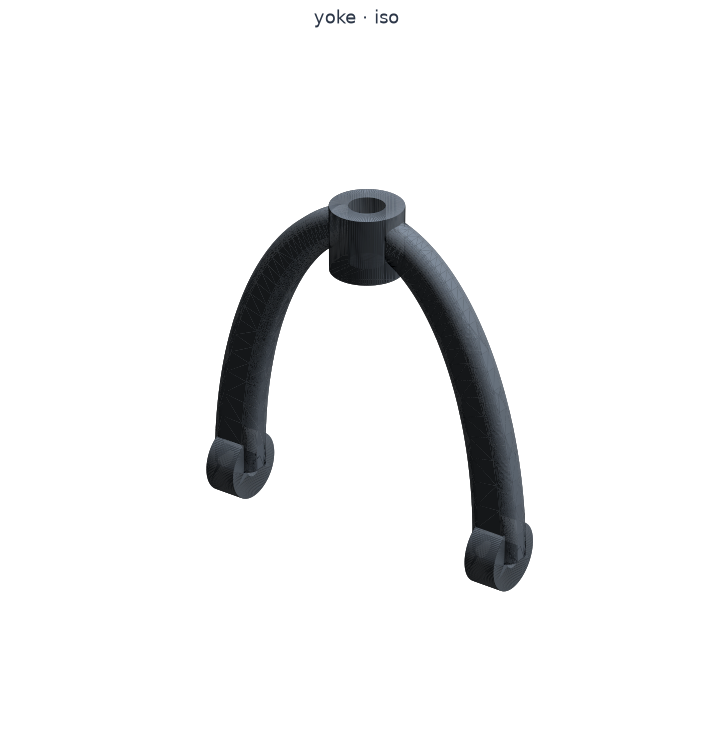 Fork-yoke, 3D render